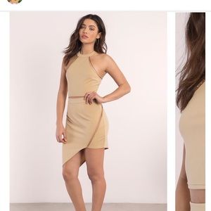 NWT Two Piece tight Nude Dress